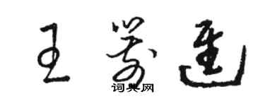 駱恆光王箭進草書個性簽名怎么寫