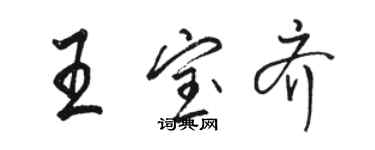 駱恆光王寶齊行書個性簽名怎么寫