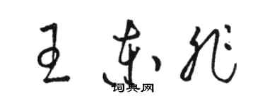 駱恆光王東非草書個性簽名怎么寫