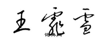 梁錦英王霏雪草書個性簽名怎么寫