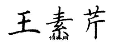 丁謙王素芹楷書個性簽名怎么寫