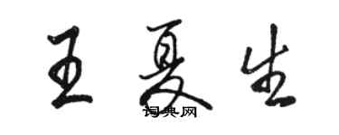 駱恆光王夏生行書個性簽名怎么寫