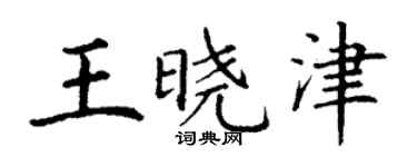 丁謙王曉津楷書個性簽名怎么寫