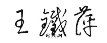 駱恆光王鐵萍草書個性簽名怎么寫