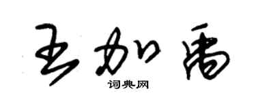 朱錫榮王加禹草書個性簽名怎么寫
