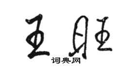 駱恆光王旺行書個性簽名怎么寫