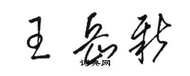 駱恆光王岳新草書個性簽名怎么寫