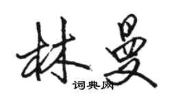 駱恆光林曼行書個性簽名怎么寫