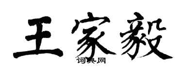 翁闓運王家毅楷書個性簽名怎么寫