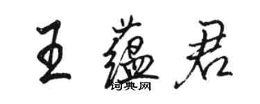 駱恆光王蘊君行書個性簽名怎么寫