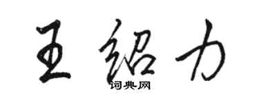 駱恆光王紹力行書個性簽名怎么寫