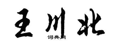 胡問遂王川北行書個性簽名怎么寫