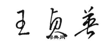 駱恆光王貞英草書個性簽名怎么寫