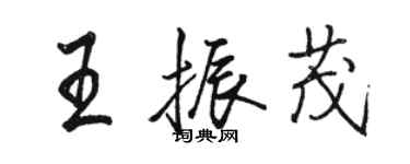 駱恆光王振茂行書個性簽名怎么寫