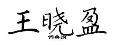 丁謙王曉盈楷書個性簽名怎么寫