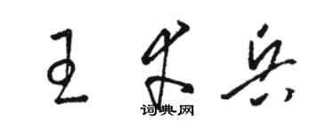 駱恆光王幸兵草書個性簽名怎么寫