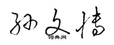 駱恆光孫文博草書個性簽名怎么寫