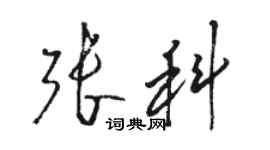 駱恆光張科草書個性簽名怎么寫
