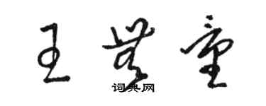 駱恆光王無量草書個性簽名怎么寫