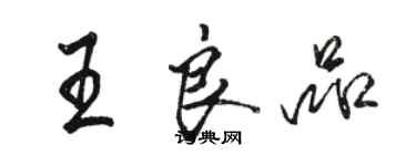 駱恆光王良品行書個性簽名怎么寫