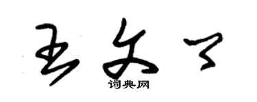 朱錫榮王文卿草書個性簽名怎么寫