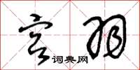 王冬齡宮羽草書怎么寫