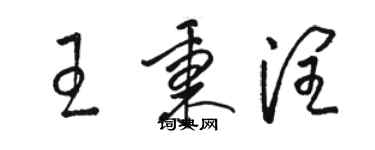 駱恆光王秉潤草書個性簽名怎么寫