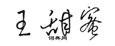 駱恆光王甜蜜草書個性簽名怎么寫