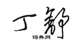 駱恆光丁舒草書個性簽名怎么寫