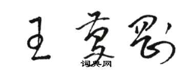 駱恆光王慶剛草書個性簽名怎么寫