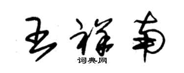 朱錫榮王祥南草書個性簽名怎么寫