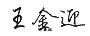 駱恆光王金迎行書個性簽名怎么寫