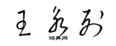 駱恆光王永列草書個性簽名怎么寫