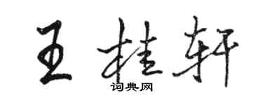 駱恆光王桂軒行書個性簽名怎么寫