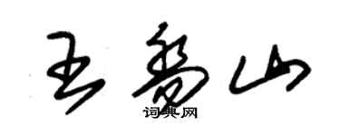 朱錫榮王喬山草書個性簽名怎么寫