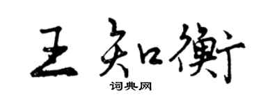 曾慶福王知衡行書個性簽名怎么寫
