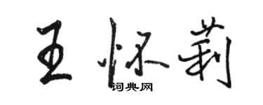 駱恆光王懷莉行書個性簽名怎么寫