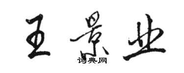 駱恆光王景業行書個性簽名怎么寫