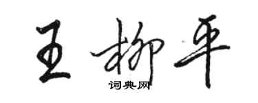 駱恆光王柳平行書個性簽名怎么寫