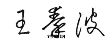 駱恆光王秦波草書個性簽名怎么寫