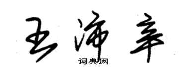 朱錫榮王沛辛草書個性簽名怎么寫