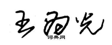 朱錫榮王為光草書個性簽名怎么寫