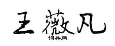 曾慶福王薇凡行書個性簽名怎么寫