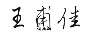 駱恆光王甫佳行書個性簽名怎么寫