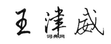 駱恆光王津威行書個性簽名怎么寫