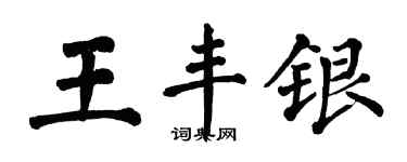 翁闓運王豐銀楷書個性簽名怎么寫