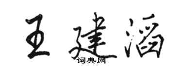 駱恆光王建滔行書個性簽名怎么寫