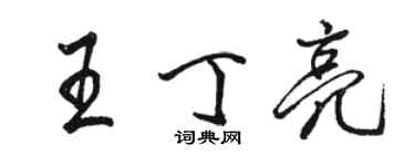 駱恆光王丁亮行書個性簽名怎么寫