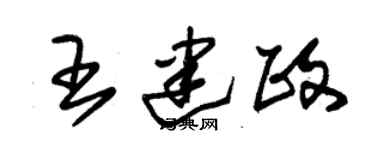 朱錫榮王建政草書個性簽名怎么寫