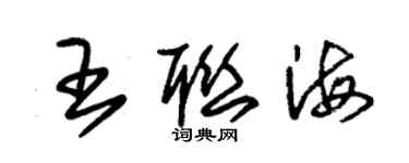朱錫榮王聯海草書個性簽名怎么寫